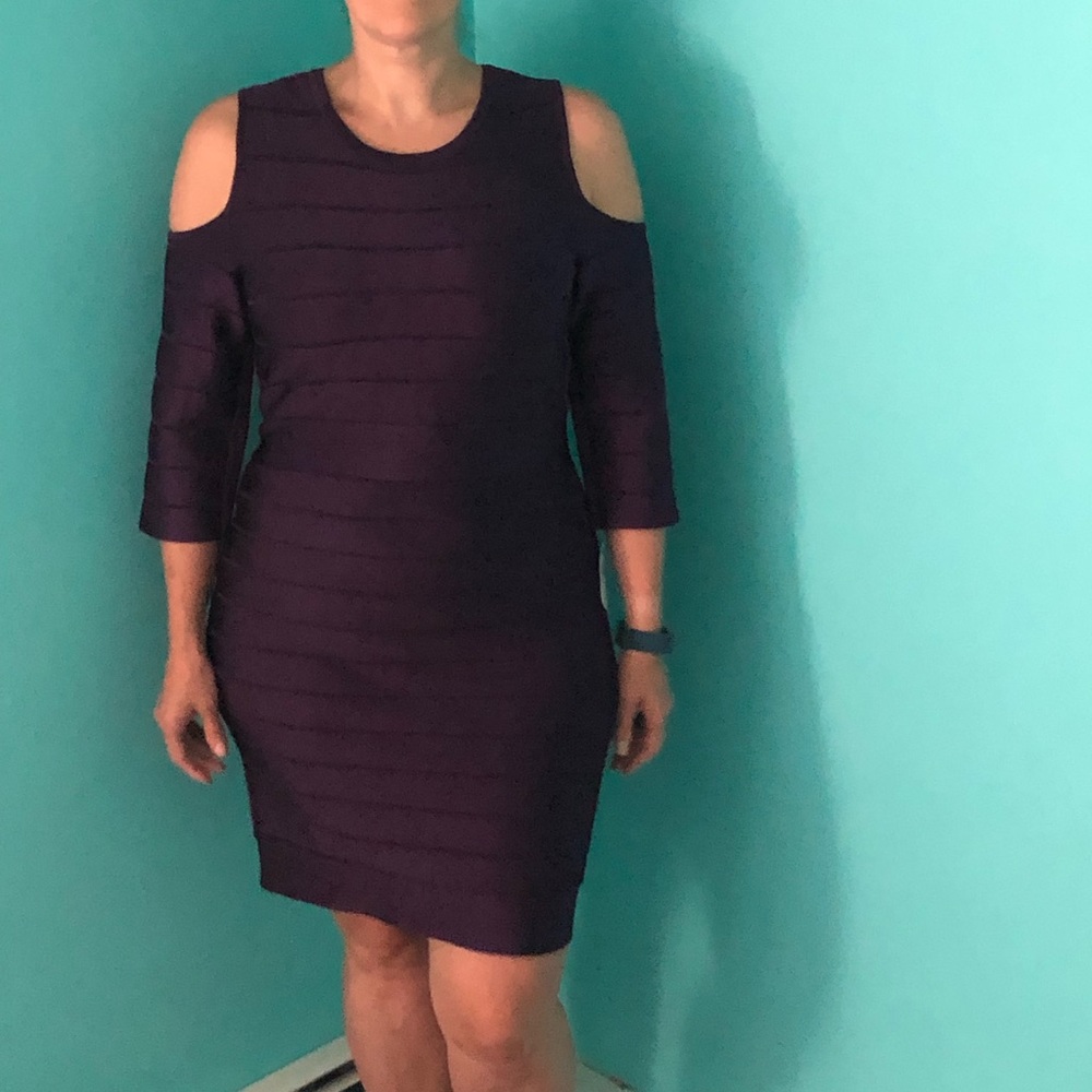 French connection bandage dress - dark purple